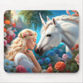 Die Liebe einer Prinzessin für ihr Einhorn Mousepad (Vorne)