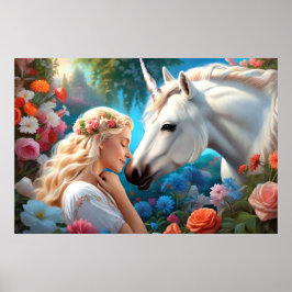 Die Liebe einer Prinzessin für ihr Einhorn Poster