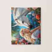 Die Liebe einer Prinzessin für ihr Einhorn Puzzle (Vertikal)