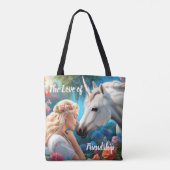 Die Liebe einer Prinzessin für ihr Einhorn Tasche (Rückseite)
