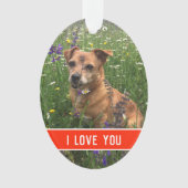die Liebe eines Hundes Ornament (Vorderseite)