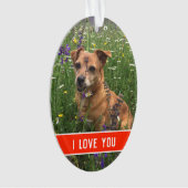 die Liebe eines Hundes Ornament (Vorderseite)