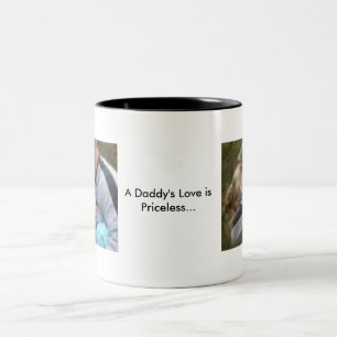 Die Liebe eines Vatis ist celess Pri] Zweifarbige Tasse