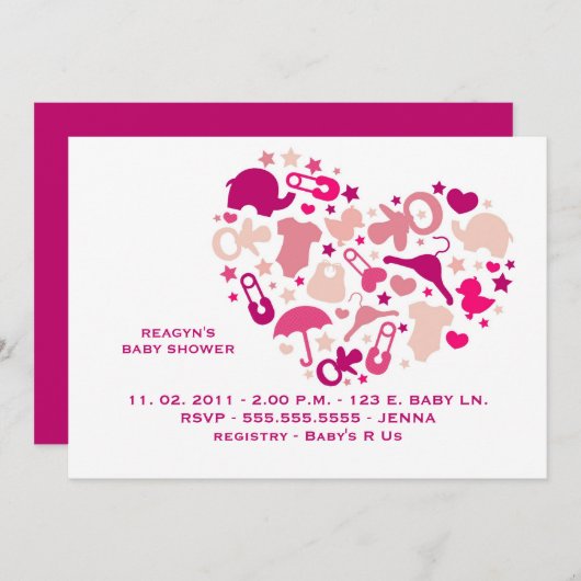 Die Liebe-Einladung einer Mutter Einladung (Vorne/Hinten)