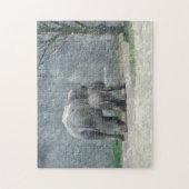 Die Liebe-Elefant und Baby der Mutter Puzzle (Vertikal)