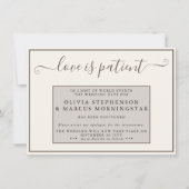 Die Liebe "Erdung verzögert" ist Patient Einladung (Vorderseite)