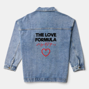 Die Liebe Formel Funny Valentine's Day Math Lover Jeansjacke