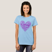 Die Liebe Fuchsia Herz Shapecloud Kunst T-Shirt (Vorne ganz)