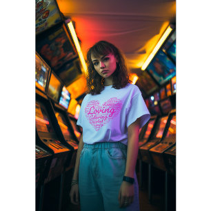 Die Liebe Fuchsia Herz Shapecloud Kunst T-Shirt