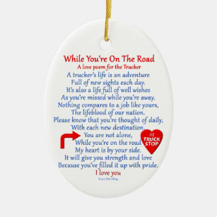 Die Liebe-Gedicht des Fernlastfahrers Keramikornament