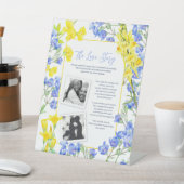 Die Liebe-Geschichte Wildblume Hochzeitsgast-Infos Sockelschild (In SItu)