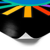 Die Liebe gewinnt. Gay Regenbogen lgbtq Poster (Ecke)