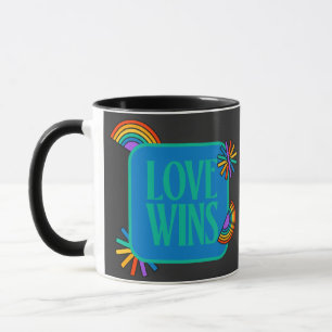 Die Liebe gewinnt. Gay Regenbogen lgbtq Tasse