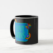 Die Liebe gewinnt. Gay Regenbogen lgbtq Tasse (Vorderseite Links)