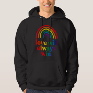 Die Liebe gewinnt immer das Rainbow Kid Child Lgbt Hoodie