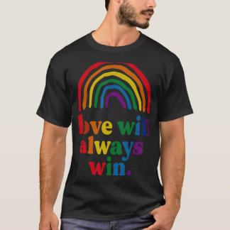 Die Liebe gewinnt immer das Rainbow Kid Child Lgbt T-Shirt
