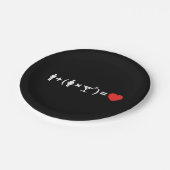 Die Liebe-Gleichung für Frauen Pappteller (Schrägansicht)