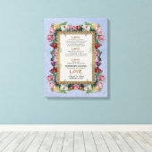 Die Liebe "Gold Brocade Floral" ist Personalisiert Leinwanddruck (Insitu (Holzboden))
