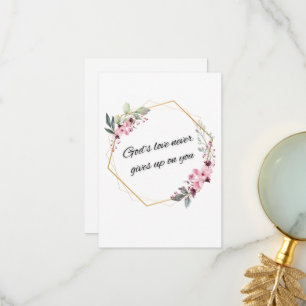 Die Liebe Gottes gibt nie Gaben Dankeskarte