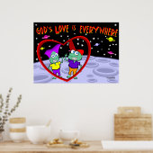 Die Liebe Gottes ist überall Poster (Küche)