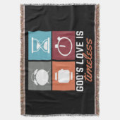 Die Liebe Gottes ist zeitlos Christliche Knochende Decke (Vorderseite Vertikal)