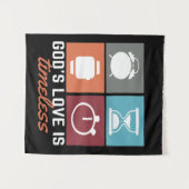 Die Liebe Gottes ist zeitlos Wandteppich (Vorderseite (Horizontal))