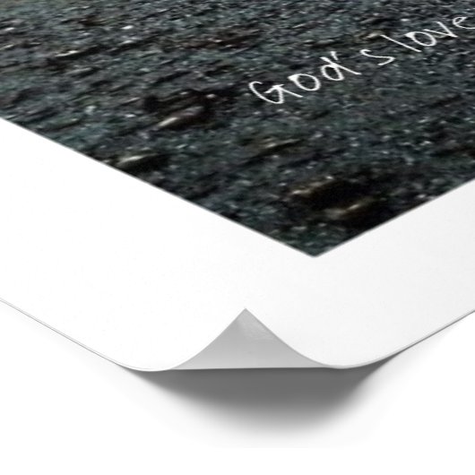 Die Liebe Gottes steht auf der Probe der Zeit. Poster (Ecke)