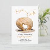 Die Liebe Herz Muschel, Hochzeit, Save the Date (Stehend Vorderseite)