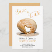Die Liebe Herz Muschel, Hochzeit, Save the Date (Vorne/Hinten)