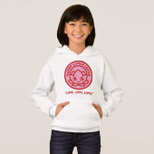 Die Liebe Hoodie für Mädchen. (Vorne ganz)