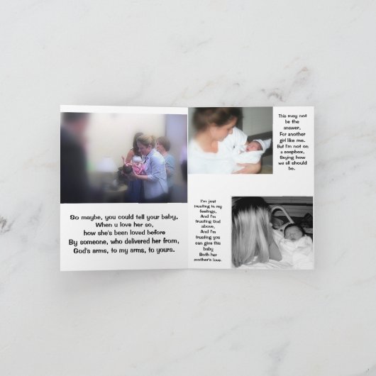 Die Liebe ihrer Mutter beide. Karte (Innenseite)