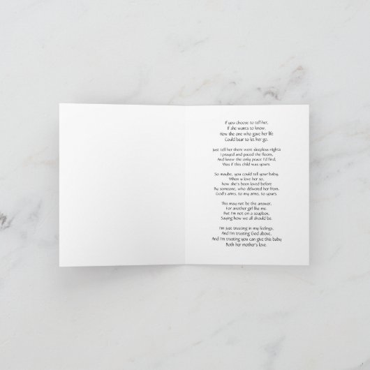 Die Liebe ihrer Mutter beide. Karte (Innenseite)