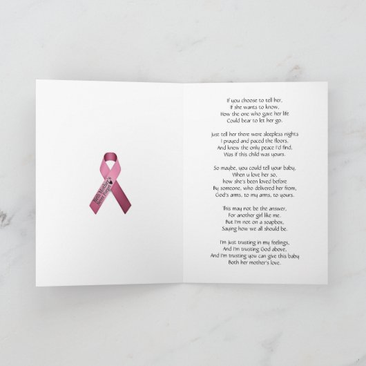 Die Liebe ihrer Mutter beide. Karte (Innenseite)