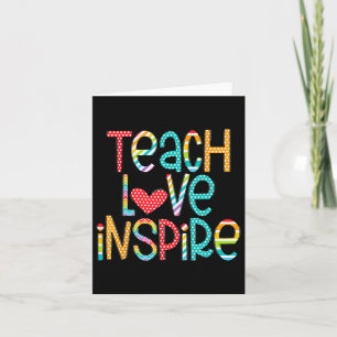 Die Liebe Inspirierte am ersten Tag an die Schule Karte