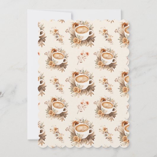 Die Liebe ist die Brewing Boho Kaffee Bridal Dusch Einladung (Rückseite)