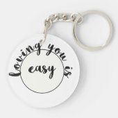 Die Liebe ist ein einfacher romantischer Zitat Val Schlüsselanhänger (Rückseite)