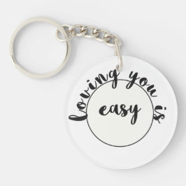 Die Liebe ist ein einfacher romantischer Zitat Val Schlüsselanhänger