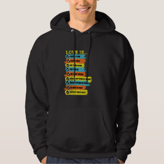 Die Liebe ist eine Checkliste gemäß 1 Korinthen 1 Hoodie