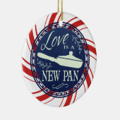 Die Liebe ist eine neue Pfanne Weihnachtsschmuck (Rechts)