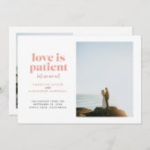 Die Liebe ist geduldig, aber wir sind keine Entfal Ankündigung (Vorne/Hinten)