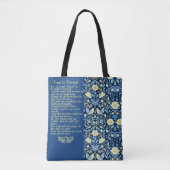 Die Liebe ist genug, William Morris' blaue Blüte Tasche (Vorderseite)