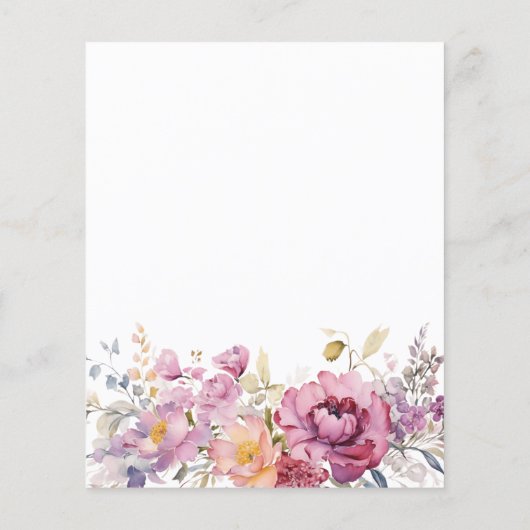 Die Liebe ist in Bloom Bridal Dusche Einladung (Rückseite)