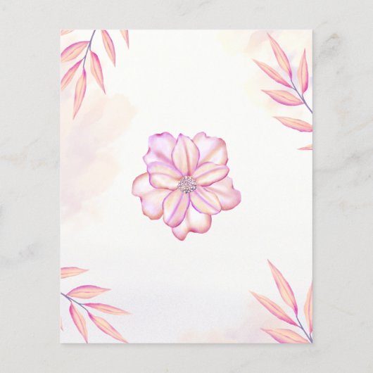 Die Liebe ist in Bloom Bridal Dusche Einladung (Rückseite)