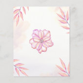 Die Liebe ist in Bloom Bridal Dusche Einladung Flyer (Hinten)