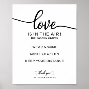 Die Liebe ist in der Luft, aber auch die Keime sin Poster