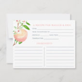 Die Liebe ist süß als Pfirsichduschenkarte Einladung (Vorderseite)