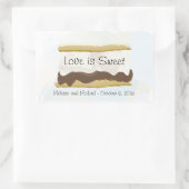 Die Liebe ist süß Rechteckiger Aufkleber (Tasche)