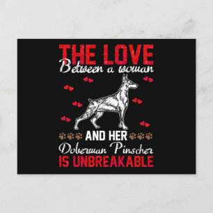Die Liebe ist unzerbrechlich Doberman Pinscher Postkarte