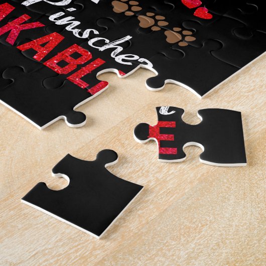 Die Liebe ist unzerbrechlich Doberman Pinscher Puzzle (Seite)