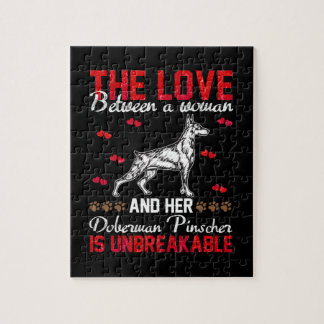 Die Liebe ist unzerbrechlich Doberman Pinscher Puzzle
